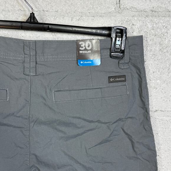 Columbia Men's Washed Out 10" Cotton Shorts, Gray Ash, 30w - Picture 4 of 6